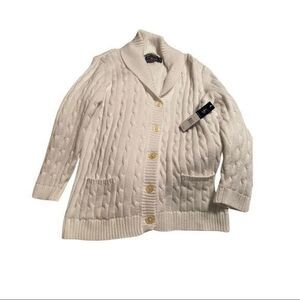 American living Cable Knit Cardigan NWT
